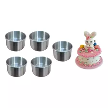 Moldes Mini Pastel Choco Flan Gelatina Aluminio 5pzs #10