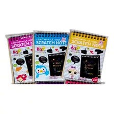 3 Libretas Magica Scratch Note Kawaii Regalo Papeleria Niños