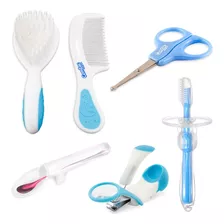 Kit Bebê Higiene E Cuidados 5 Pçs Azul Comtac Kids 1396 Cor Azul-claro