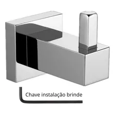 Cabide Simples Porta Toalhas Gancho Parede Aço Inox