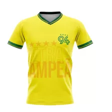 Camisa Brasil Infantil Juvenil Futebol Retrô Seleção 94 R11