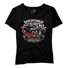 Camiseta Feminina Hotrod Psychobilly Costum Culture Classic