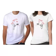 Camiseta Casal Amo Você Kit Namorados Casados Noivos Present