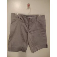 Bermudas Try Me De Mujer Gris Claro. Talle M. Elastizado.