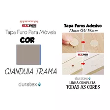 Kit 10 Cartelas Tapa Furo Pvc 13mm - Gianduia Trama Duratex