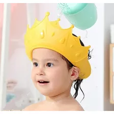Touca De Banho De Bebê Protetora Olhos E Ouvidos Infantil Cor Amarelo