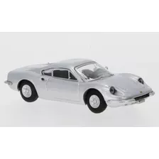 Carro Coleccion Ferrari Dino 246 Gt Plata 1969 1/87