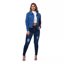 Jaqueta Feminina Sarja Com Elastano Razon Jeans