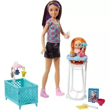 Boneca Barbie Babysitting Playset Skipper