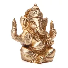 Yogateria Estátua Decorativa Ganesha Pequeno 100% Bronze