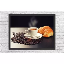 Quadro Decorativo Café Padaria Cafeterias Com Moldura 005 Ff