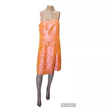 Vestido Naranja Bordado Maska Mujer