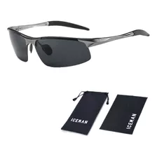 Óculos De Sol Masculino Polarizado Uv Esportivo Iceman 344 Cor Cinza