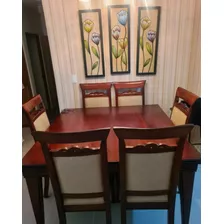 Comedor Cuadrado De Seis Sillas, Línea De Lujo.