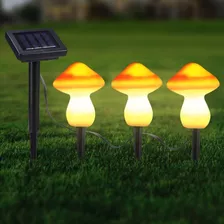 Lámpara De Césped En Forma De Hongo, Luces Solares De Jardín