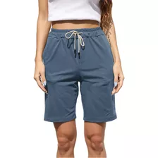 Bermudas Casuales Para Mujer Con Cordón Elástico Ajustable