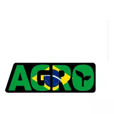 Adesivo Agro Bandeira Do Brasil Para Carro Moto E Caminhão