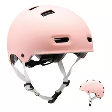 Capacete Para Patins, Skate, Patinete, Bicicleta Mf500 Oxelo Cor Rosa Tamanho 48-52cm