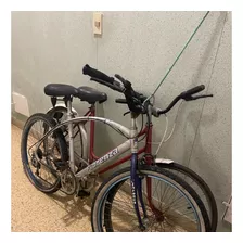 Bicicleta Fiorenza Plateada Y Bicicleta Roja