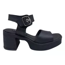 Sandalia Plataforma Zapato Taco Ancho Bajo Mujer Dama 602