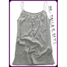 Super Linda Blusa Aeropostale Talla Mediana Gris Primaveral