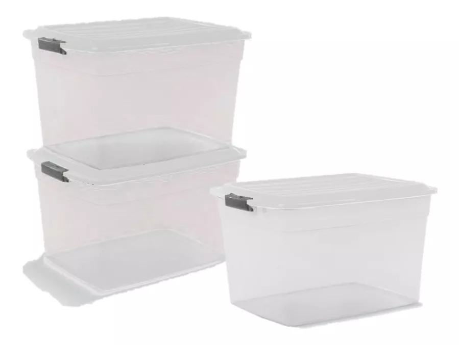 Cajas Plastica Organizadora Colbox 34 Lts. Colombraro 3 Unid