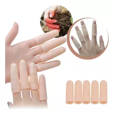 Protectores Para Dedo Silicona Resistente Elástico Set 5pz F Color Beige