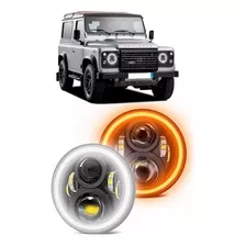 Farol 7 Polegadas Milha Led Land Rover Defender 90 110 Tdi