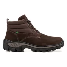 Bota Coturno Adventure Masculina De Couro Confortável