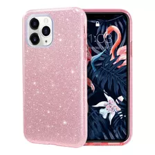 Capa Case Capinha Compativel Com iPhone Glitter Rosa