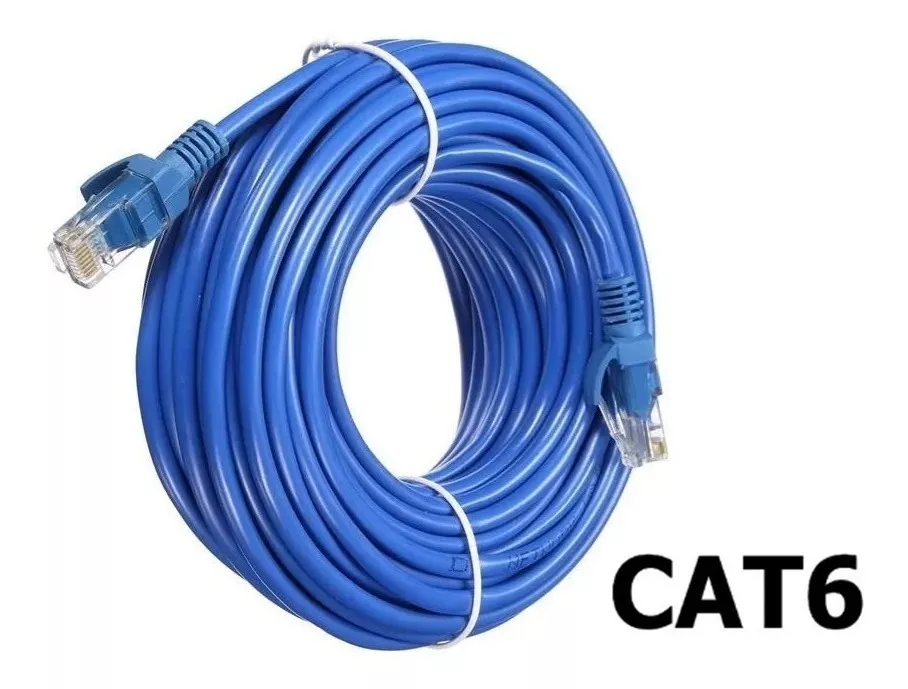 Cabo De Rede Cat6 30 Metros Ethernet Lan Giga 10/1000 