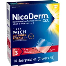 Set De 14 Parches Nicoderm Transparentes 7 Mg Ayuda Para