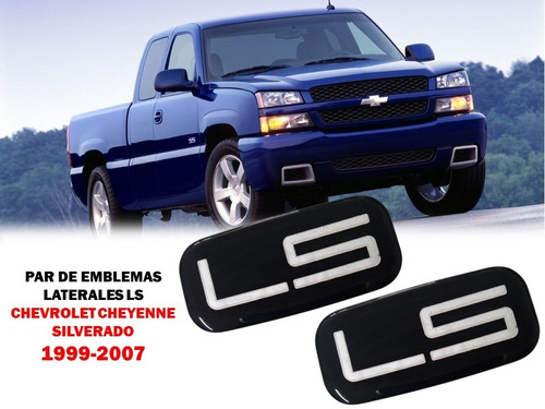 Par De Emblemas Laterales Ls Chevrolet Cheyenne 1999-2007 Foto 2
