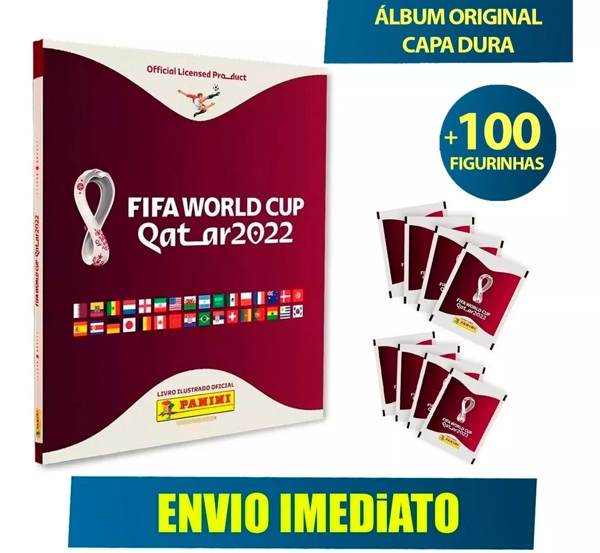 Album Capa Dura Copa Do Mundo  Oficial + 100 Figurinhas