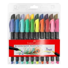 Plumones Punta Pincel Supersoft Faber-castell X 20 Und