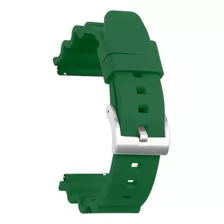 Pulseira De Silicone Verde Encaixe 22mm Com Quick Release 