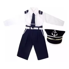 Roupa De Marinheiro Infantil 9a24meses + Quepe ( Kep Luxo )
