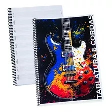 Caderno De Música Tablatura 6 Cordas Com 100 Páginas 