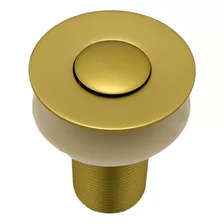 Válvula Pia Lavatório Ralo Click Pequeno Dourada Gold Fosco