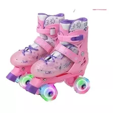 Lindo Patins 4rodas C/ Luz De Led Até 45 Kg Ajustável!