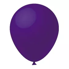 Bexiga Balão Liso 9 Polegadas 50 Unidades Cor Roxo