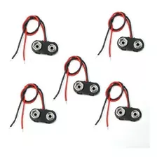 Uxcell 5pcs I Tipo 9 V Bateria Clip Carcasa Rigida Conectore