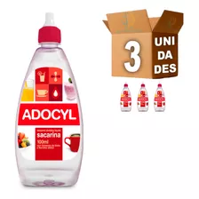 Adoçante Líquido Dietético Sacarina Adocyl 100ml 3 Unidades