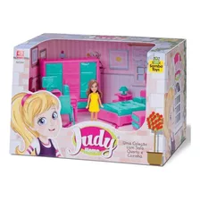 Coleção Judy Mini Quarto Com Boneca E Acessórios Samba Toys