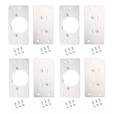 8 Placas P/ Reparo De Dobradiça Armários Mdf Reforçado