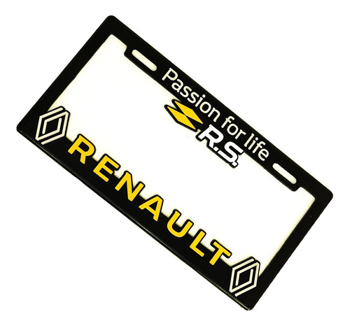  Portaplacas Premium Renault Rs Nuevo Modelo Juego 2 Piezas Foto 4