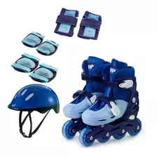 Patins Infantil Ajustável Tri Line C/kit Proteção Zippy Toys