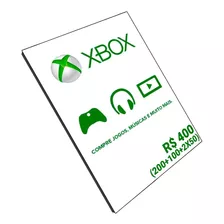 Cartão Xbox Gift Brasil R$400 (1x200 + 1x100 + 2x50) Reais