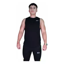 Polera Gym Musculosa Sin Mangas Tirante Ancho Algodón