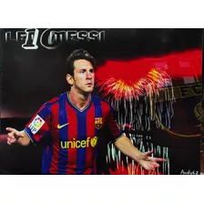 Cuadro De Messi Figura Afiche Coleccion